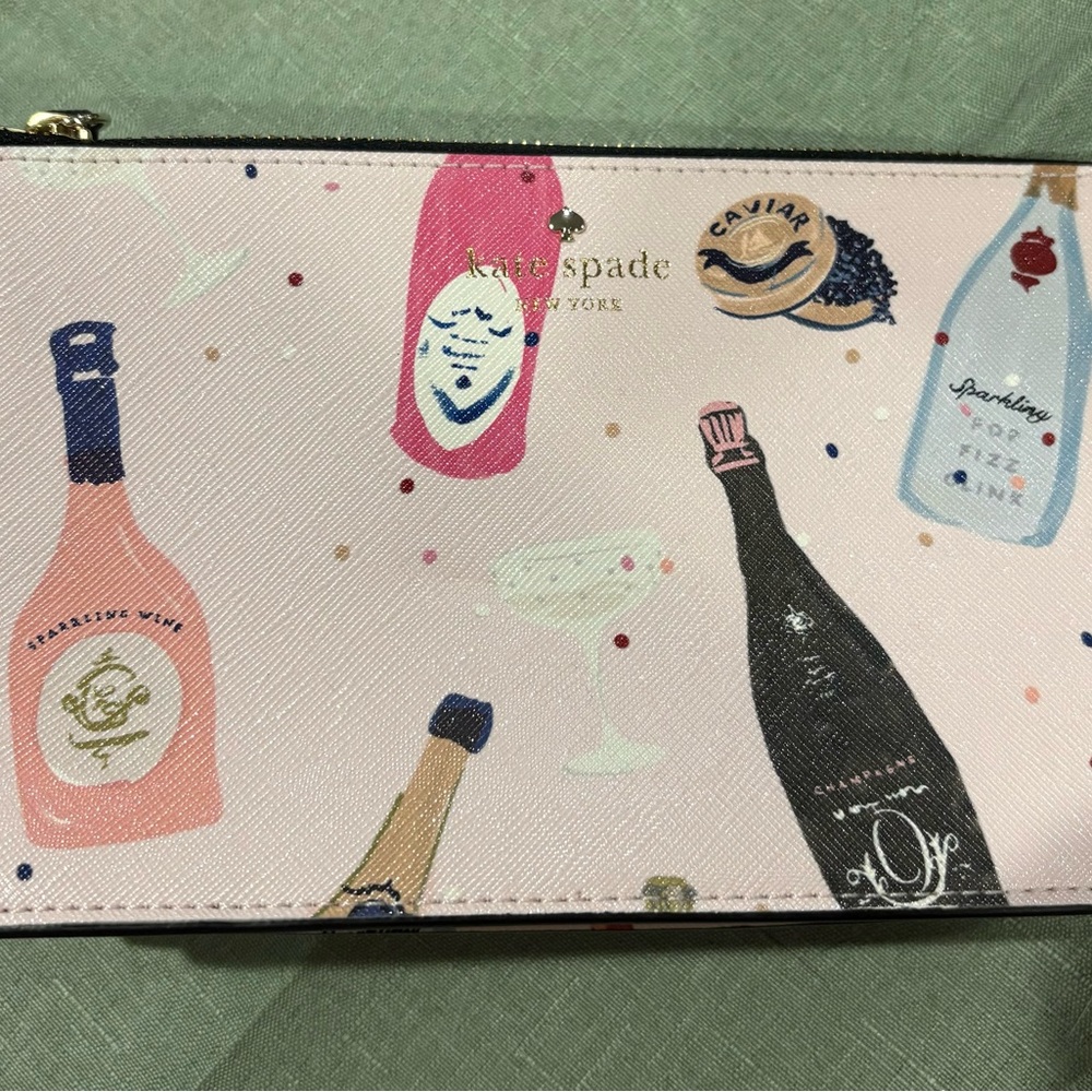 Kate Spade Pink and Black Wristlet